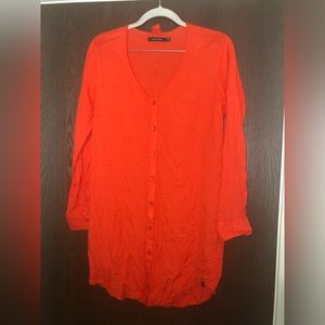 Obey dark orange long tunic size XXS